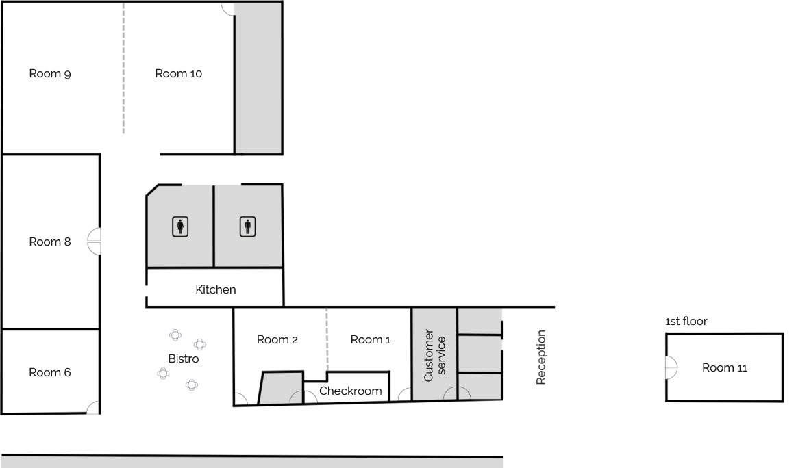 Floor plan rooms